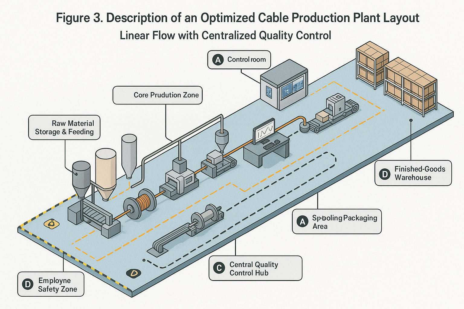 Descripci&oacute;n de un dise&ntilde;o optimizado de una planta de producci&oacute;n de cables